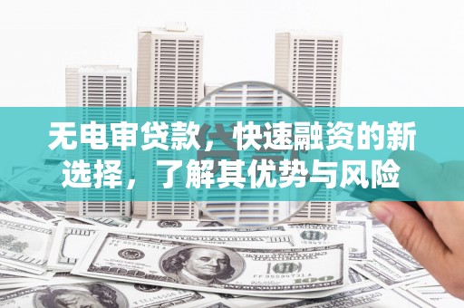 枣阳无电审贷款，快速融资的新选择，了解其优势与风险