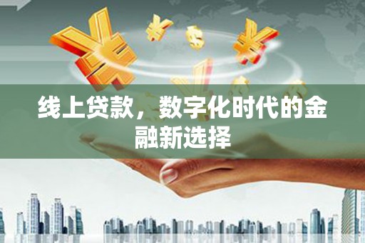 枣阳线上贷款，数字化时代的金融新选择