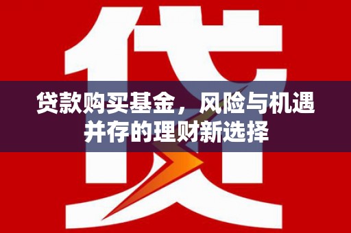 枣阳贷款购买基金，风险与机遇并存的理财新选择