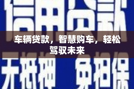 枣阳车辆贷款，智慧购车，轻松驾驭未来