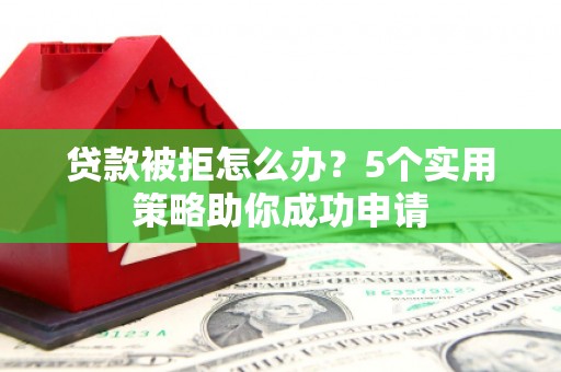 枣阳贷款被拒怎么办？5个实用策略助你成功申请