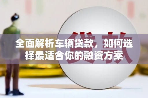枣阳全面解析车辆贷款，如何选择最适合你的融资方案